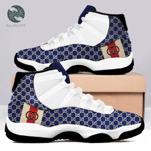 Gucci White Blue Air Jordan 11 Sneakers Shoes Hot