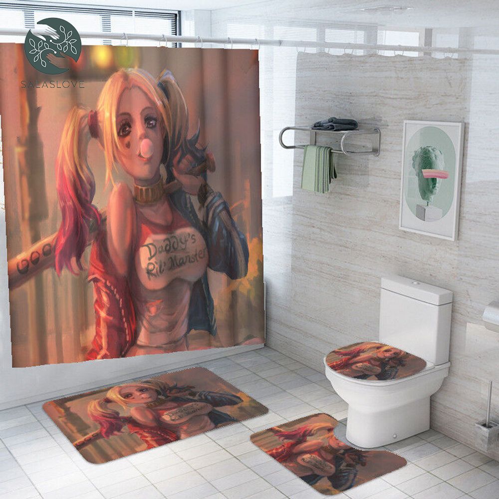 Harley Quinn 4PCS Bathroom Rugs Sets

