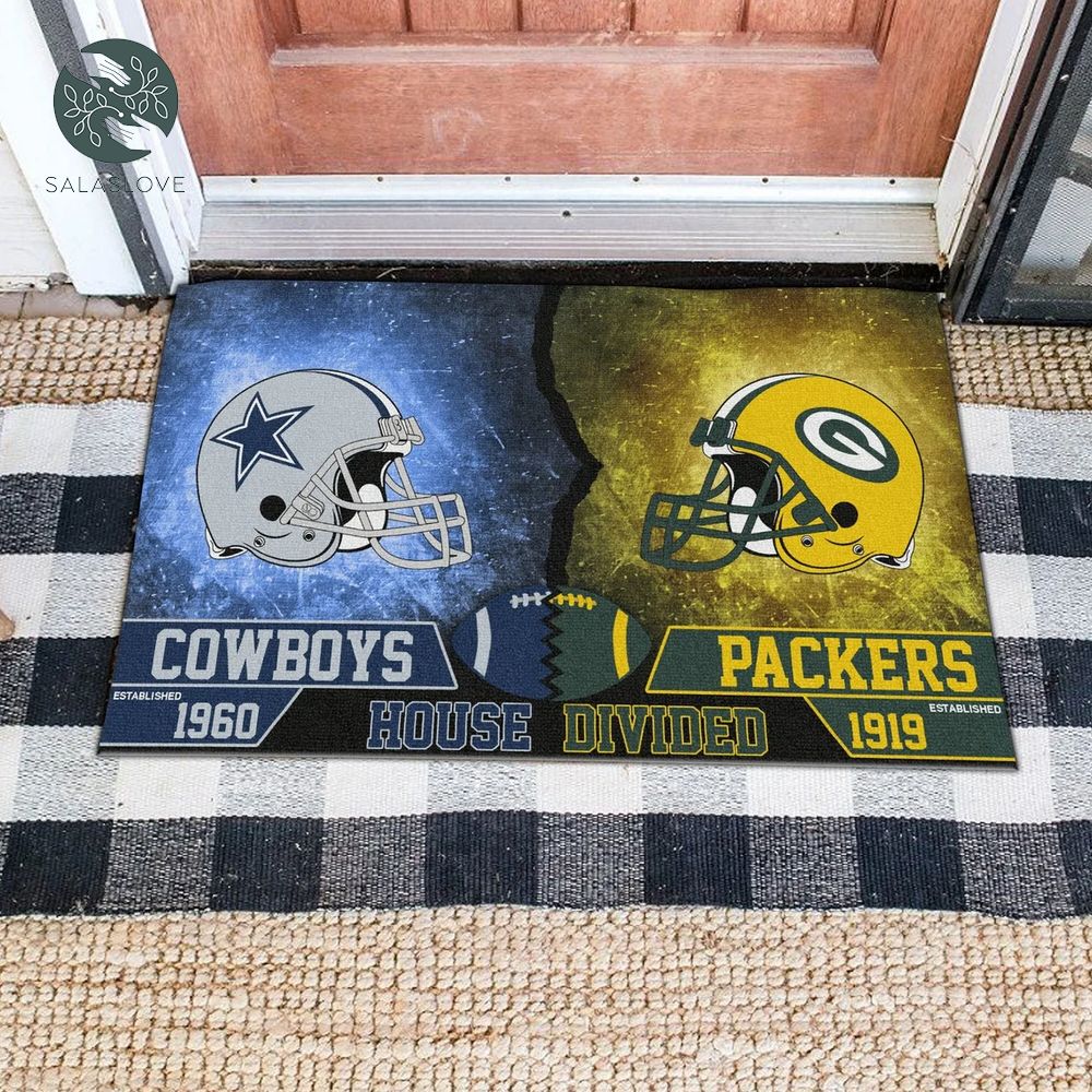 House Divided NFL Football Team Doormat
