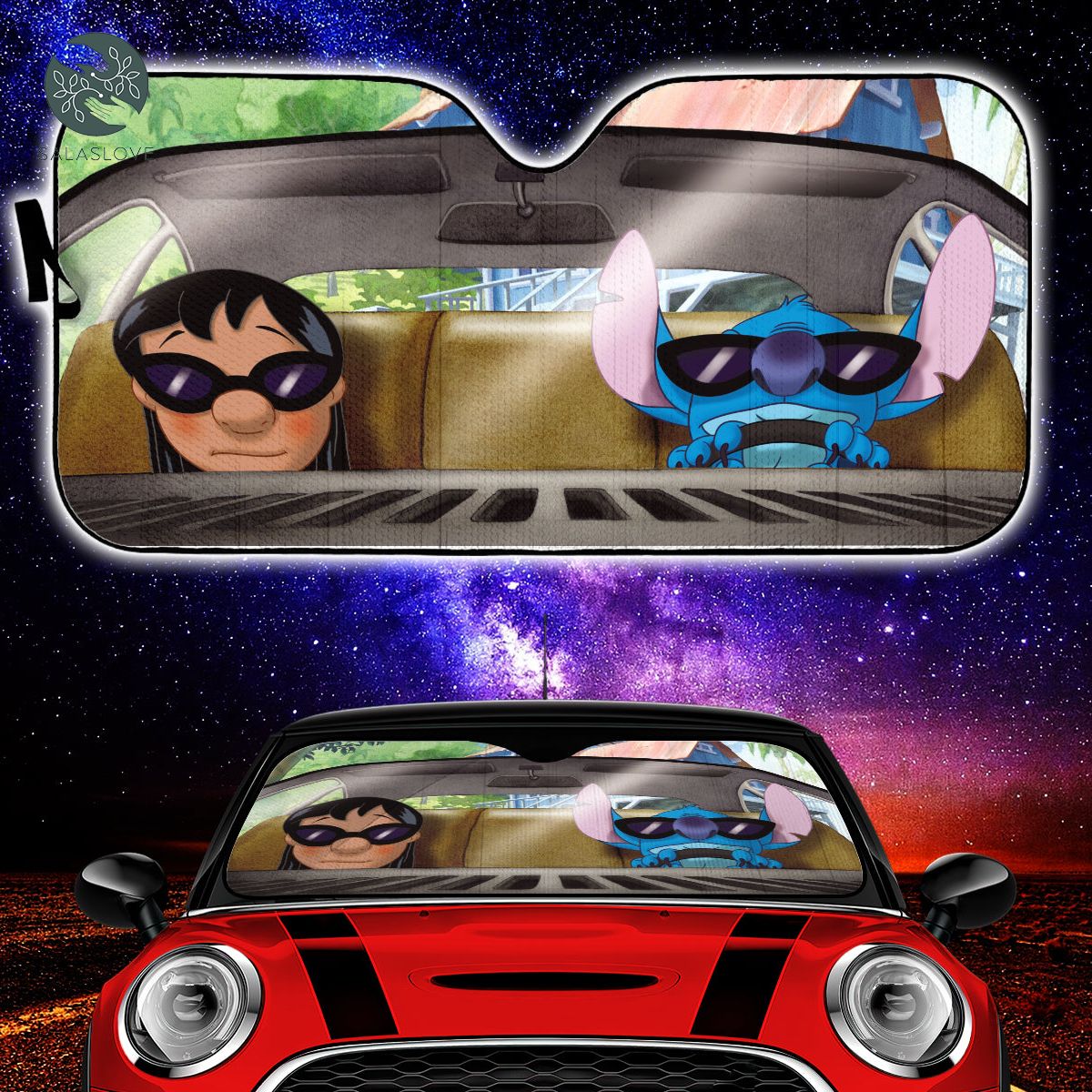 Lilo And Stitch Funny Sunglasses Car Auto Sun Shades