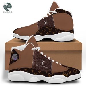 Louis Vuitton Brown Air Jordan 13 Sneakers Shoes Gift