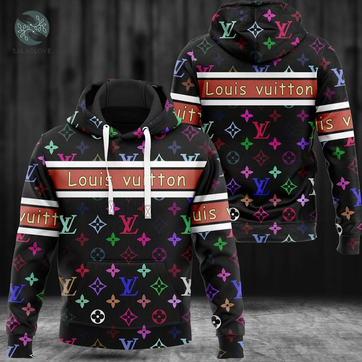 Louis vuitton multicolor unisex hoodie for men women