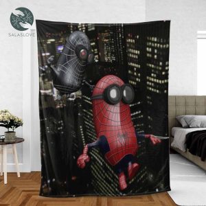 Minions Spiderman Blanket For Catoon Lover