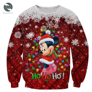 Minnie Mouse Pattern Xmas Red 2022 Disney Sweaters