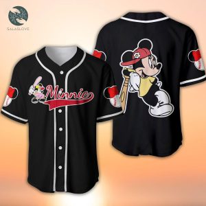 Minnie Mouse Cute Disney Cartoon Baseball Jersey Shirt