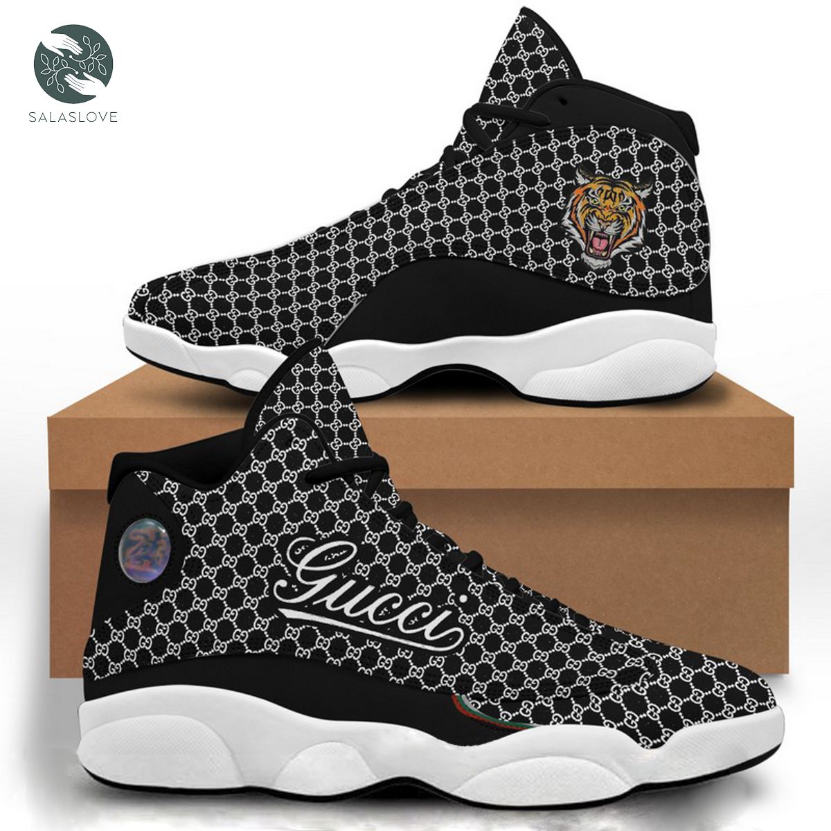 New Gucci Tiger Black Air Jordan 13 Sneakers Shoes Gifts