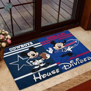 NFL Mickey And Minnie Teams Doormat