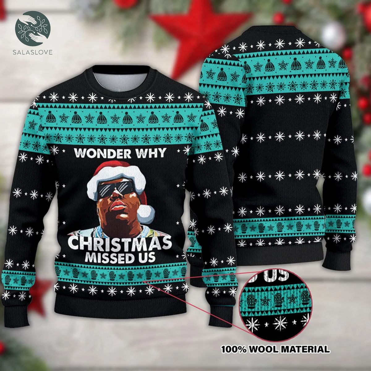 Notorious BIG Wonder Why Christmas Sweater

