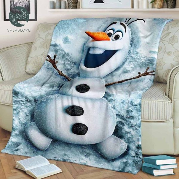 Olaf Snowman Frozen Fleece Blanket

