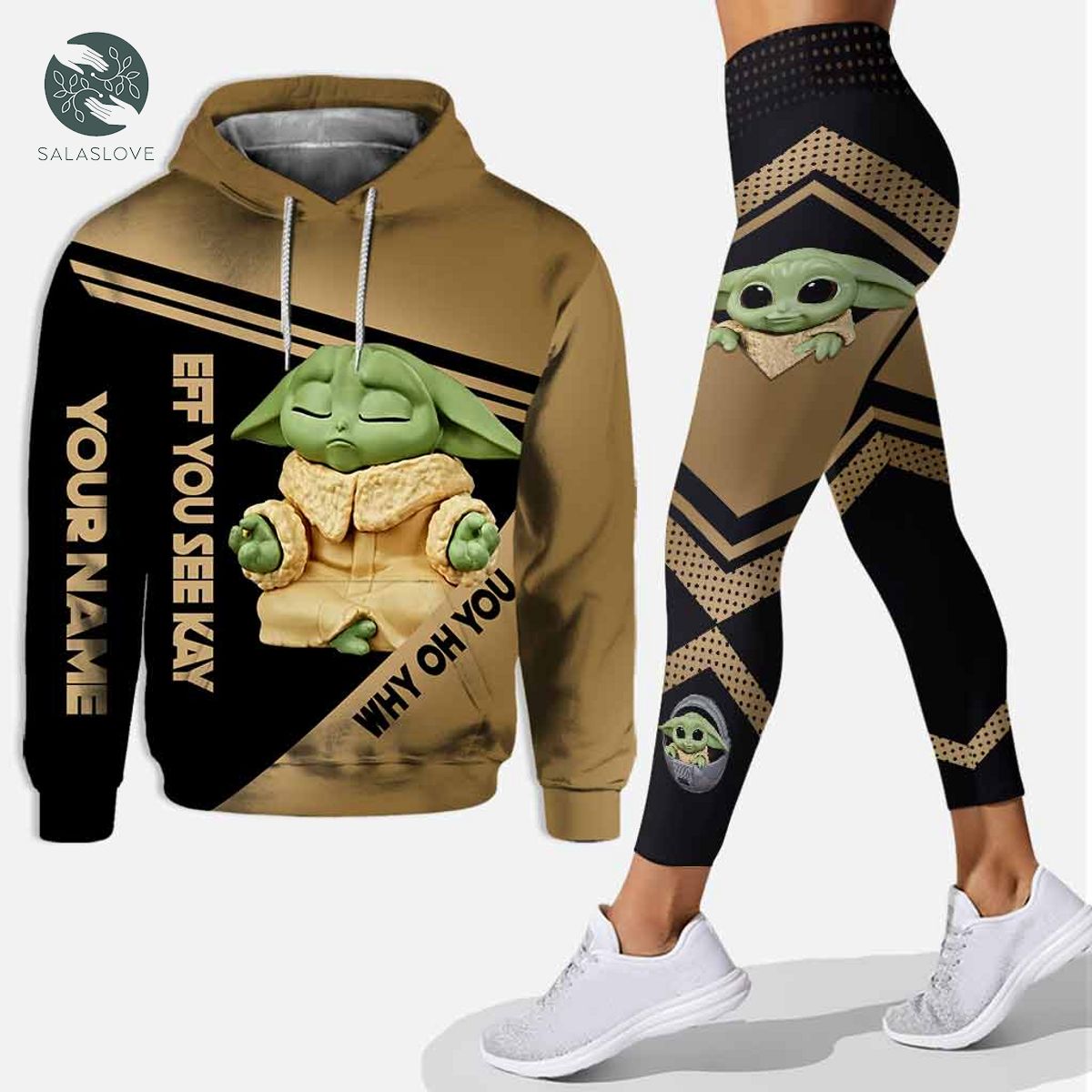 Personalized baby yoda hoodie leggings star wars outfit
