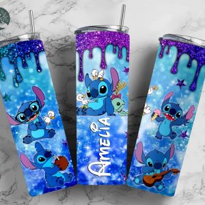 Personalized Disney Stitch Skinny Tumbler Lilo & Stitch Cups