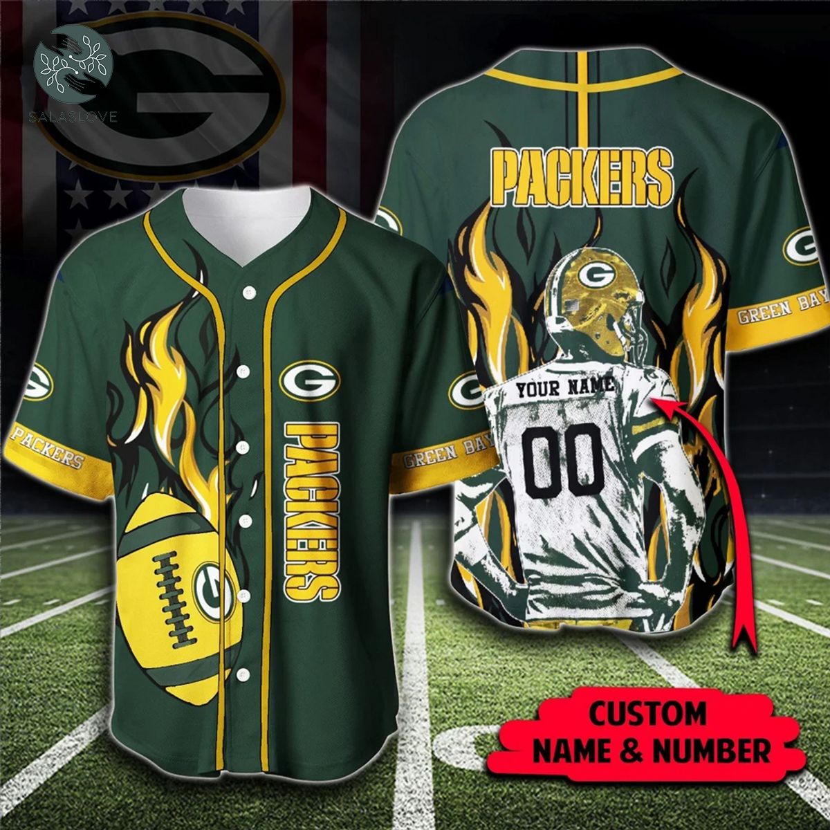 Personalized Green Bay Packers NFL Football Jersey