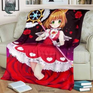Sakura Red Anime Best Seller Blanket