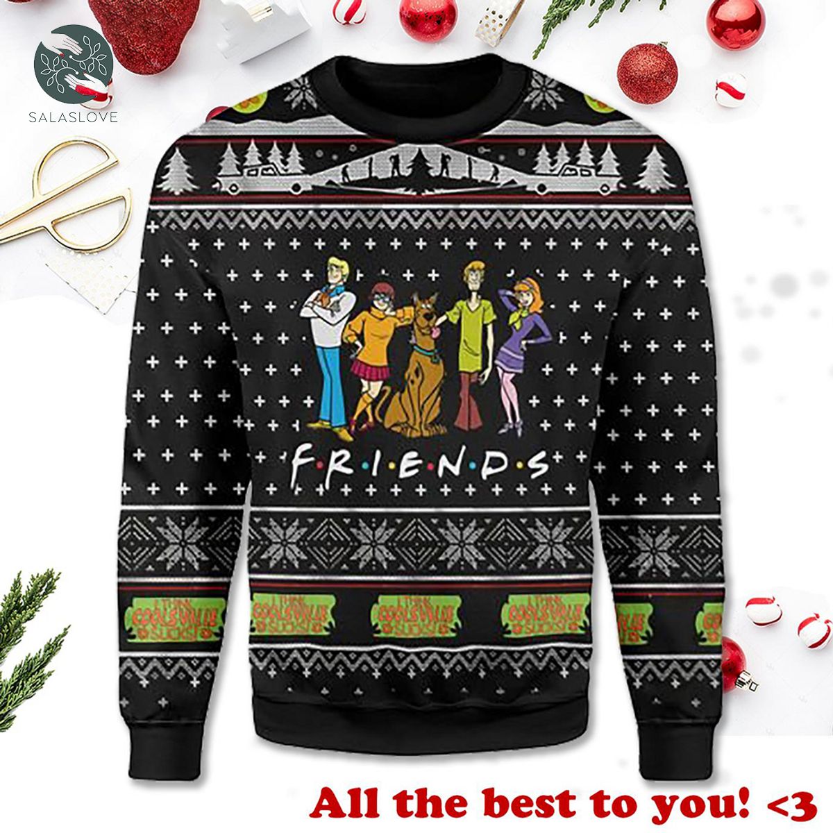 Scoob Doo Friends TV Show Ugly Christmas Sweater