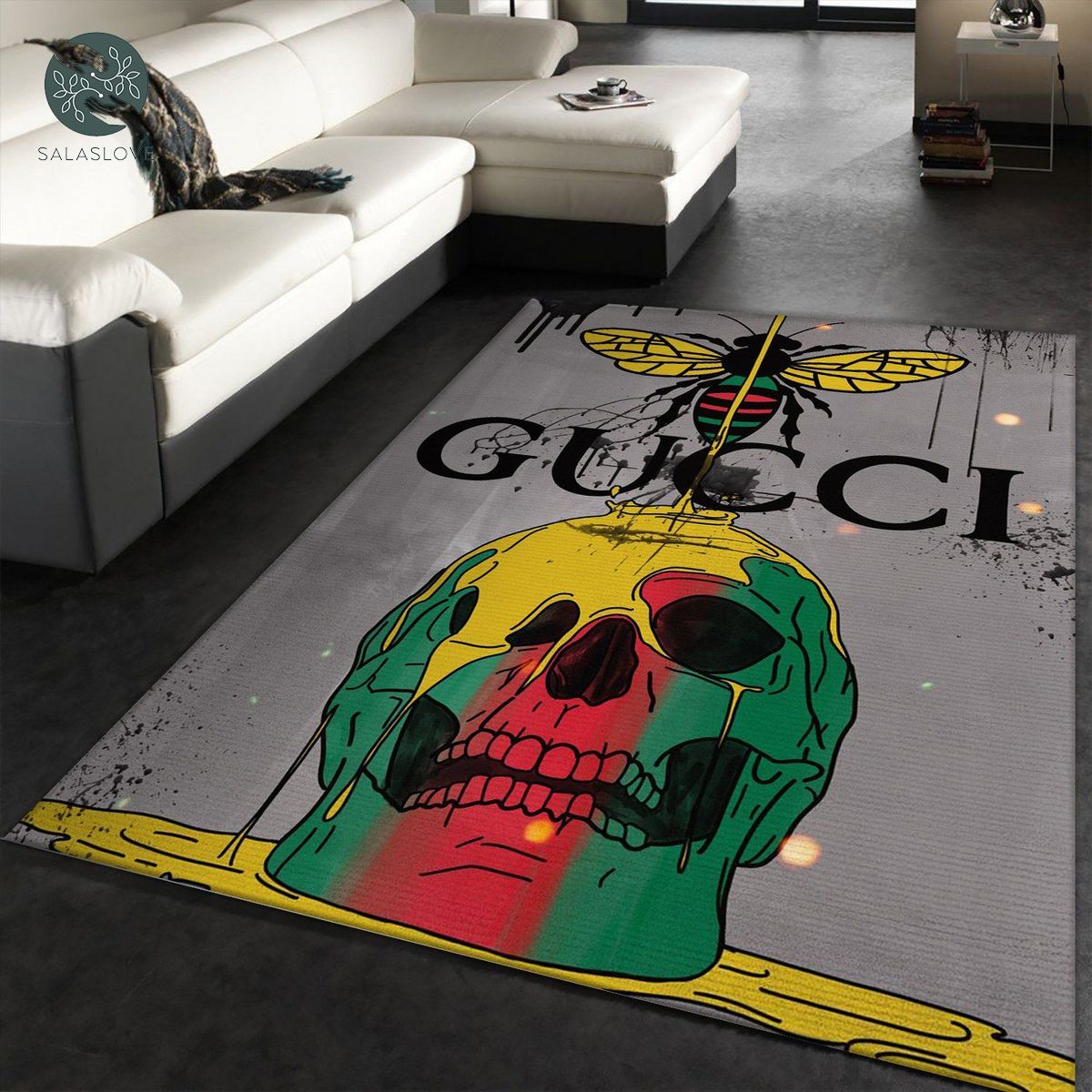 Skull Gucci Area Rugs Fashion Brand Decor For Home