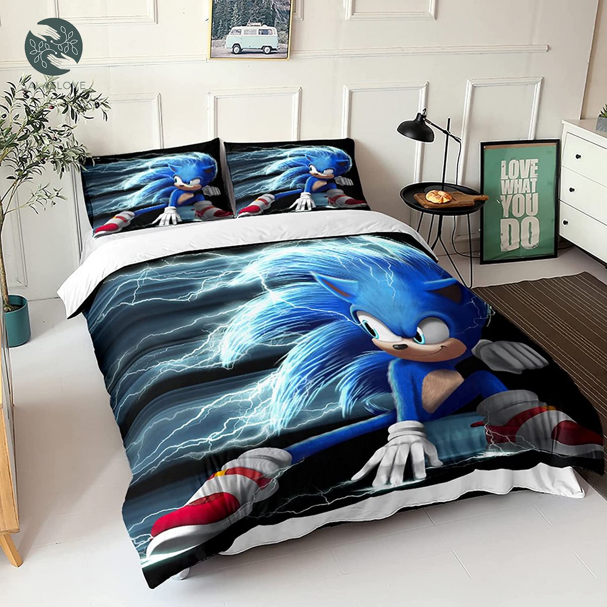 Sonic Anime Cartoon Duvet Cover Set Full Size