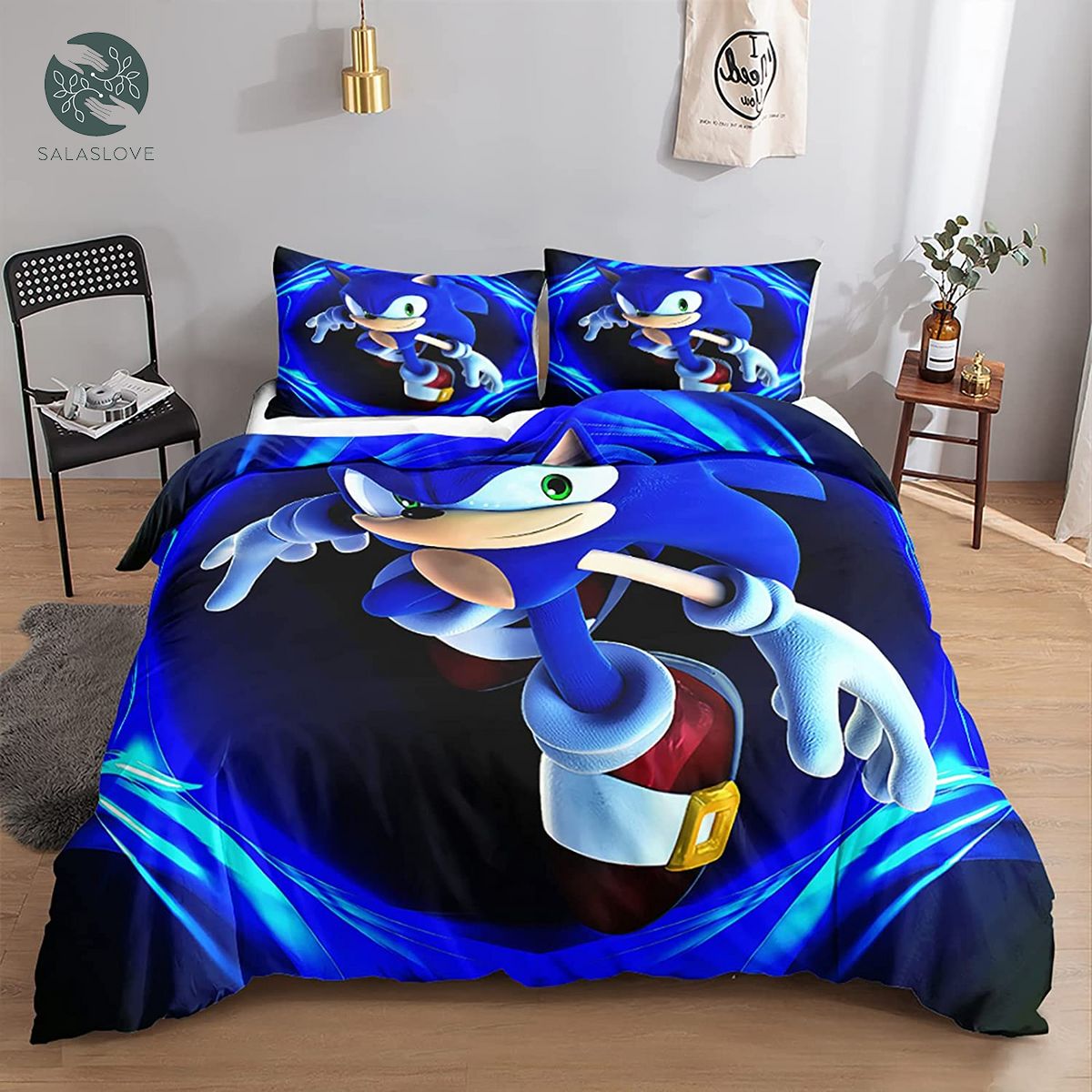 Sonic Bedding Set Anime Cartoon Duvet Cover Set