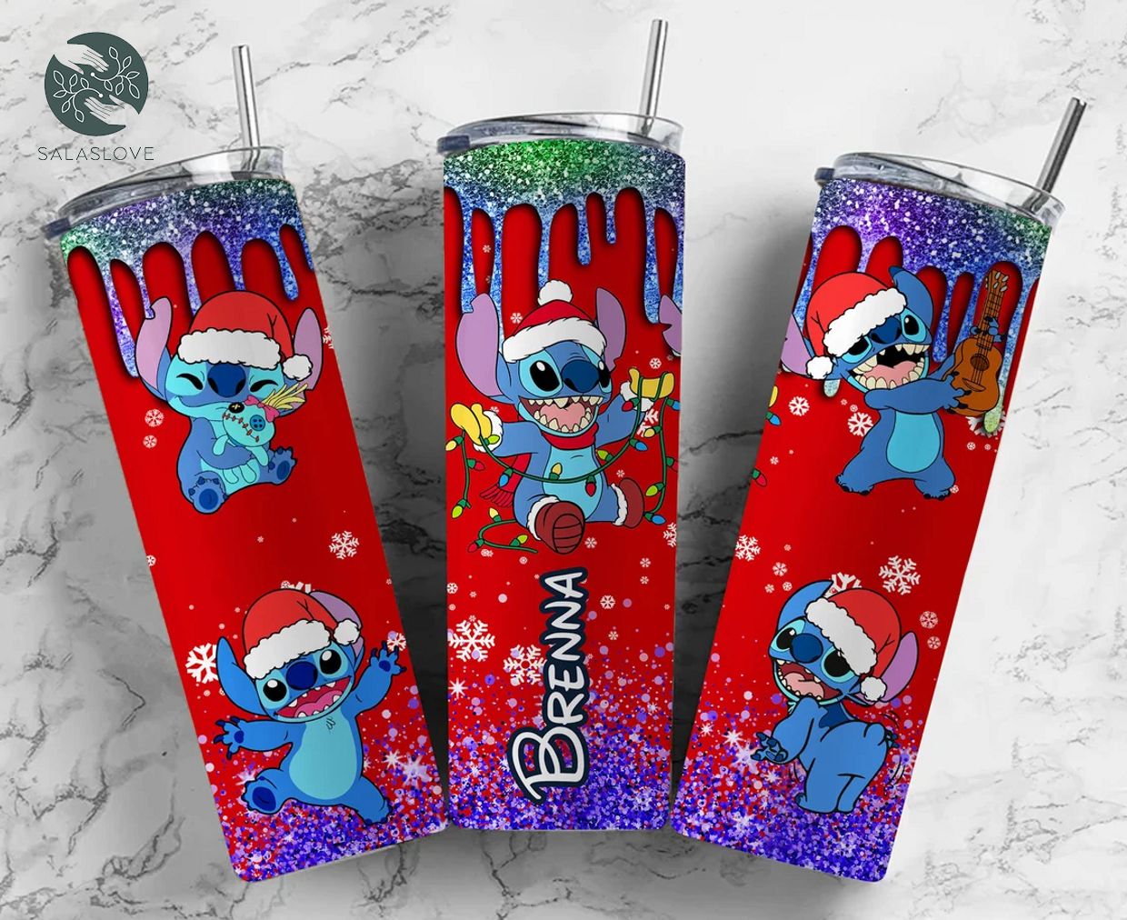Stitch Christmas Skinny Tumbler Lilo & Stitch Cup, Disney Christmas Gift