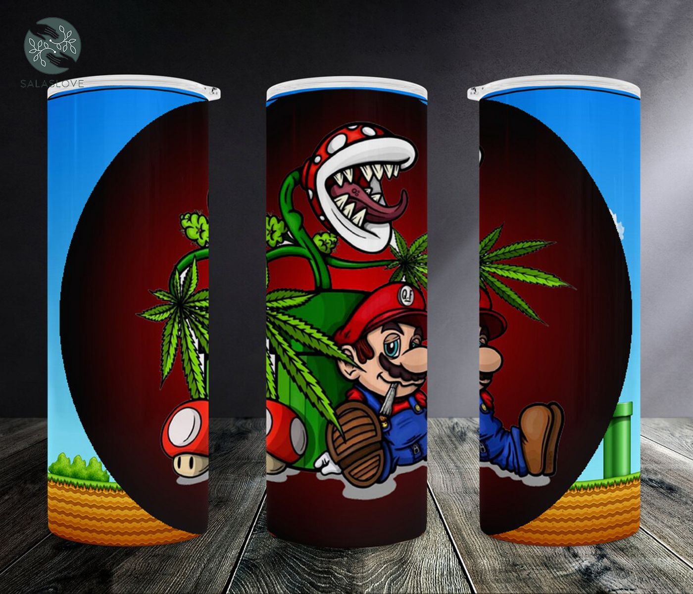 Super Mario Weed Cannabis - Mario Land Skinny Tumblers
