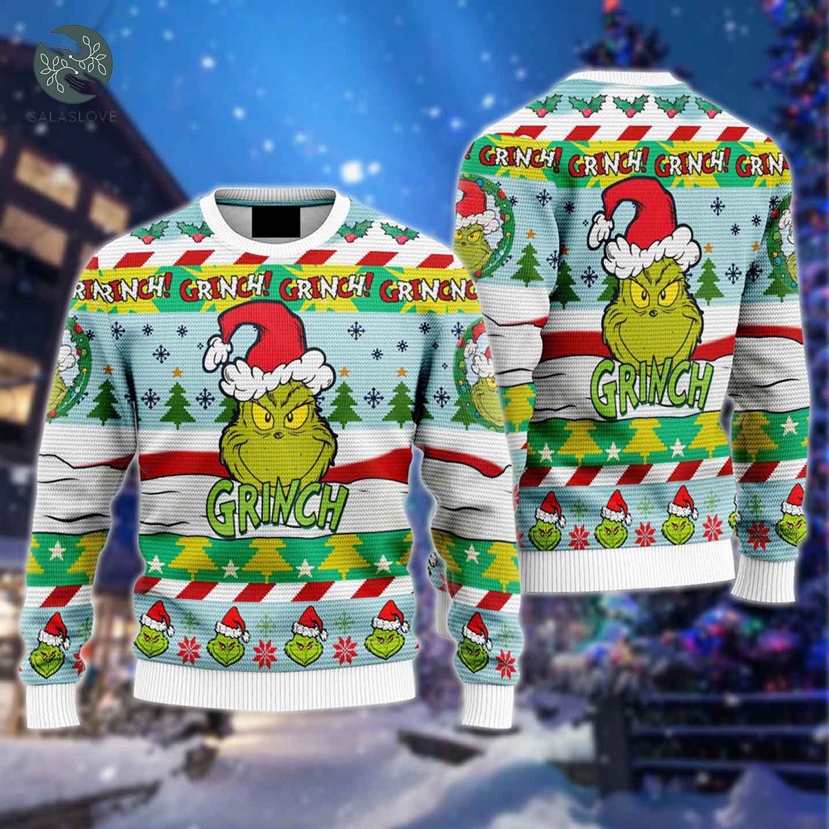 The Grinch Santa Christmas Ugly Sweater