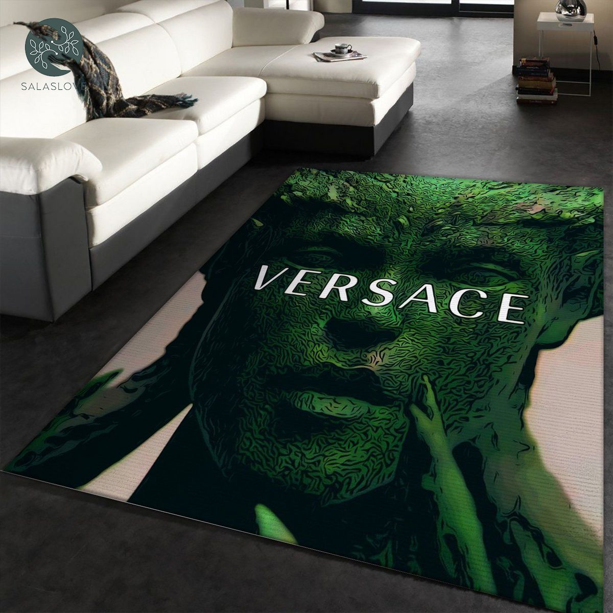 Versace medusahead area rug living room rug decor