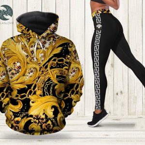 Versace pattern 3d hoodie and leggings set combo outfit