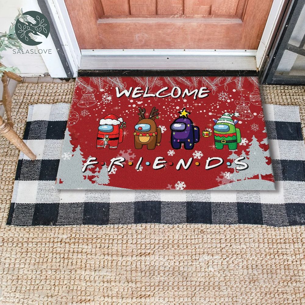 Welcome Friends Among Us Christmas Doormat

