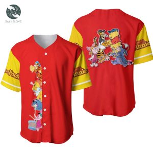 Winnie Pooh Disney Cartoon Baseball Jersey Shirt