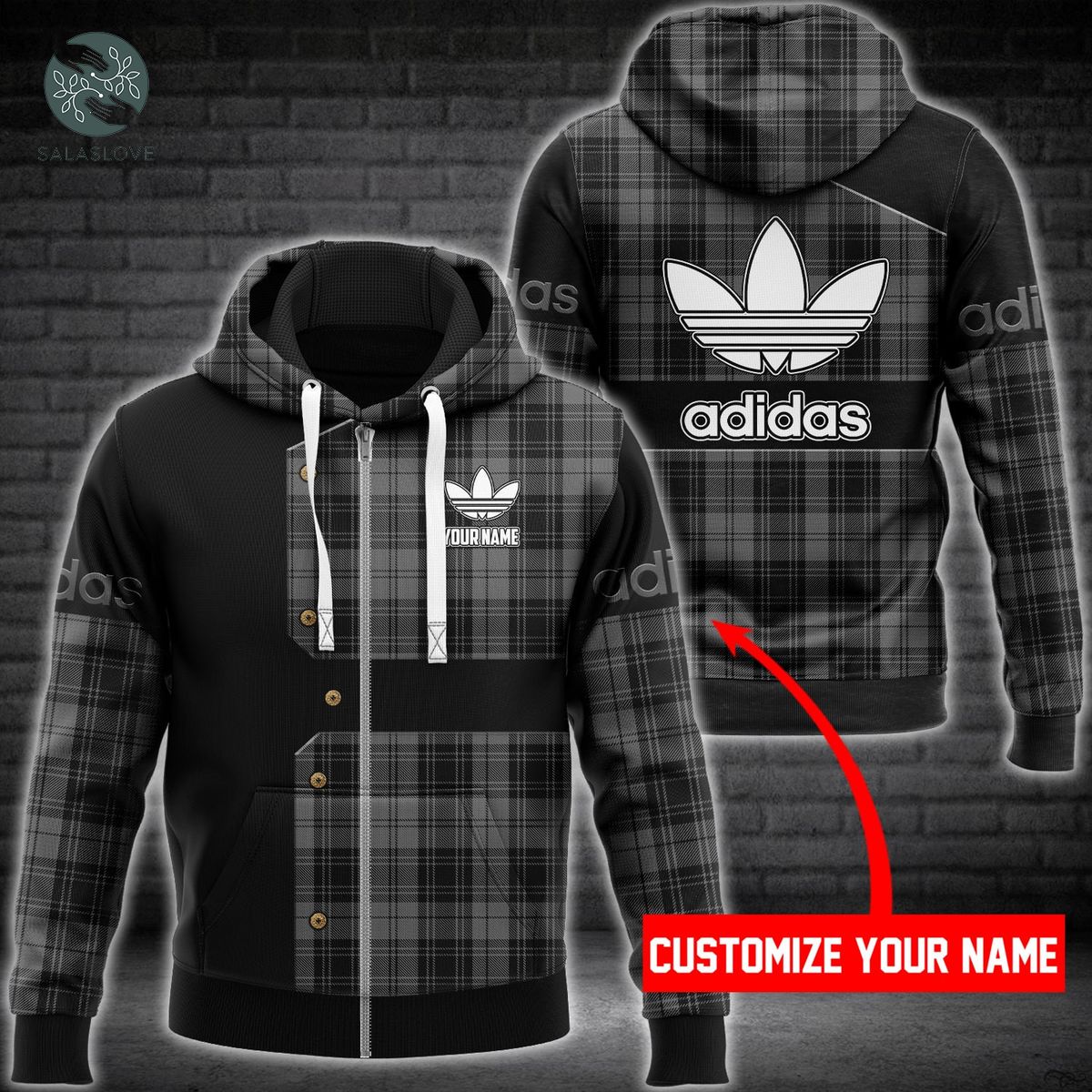 Adidas Personalized Name Hoodie For Men Women