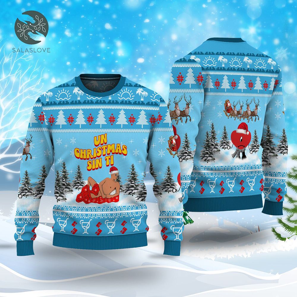 Bad Bunnys Ugly Knitted Christmas Sweater
