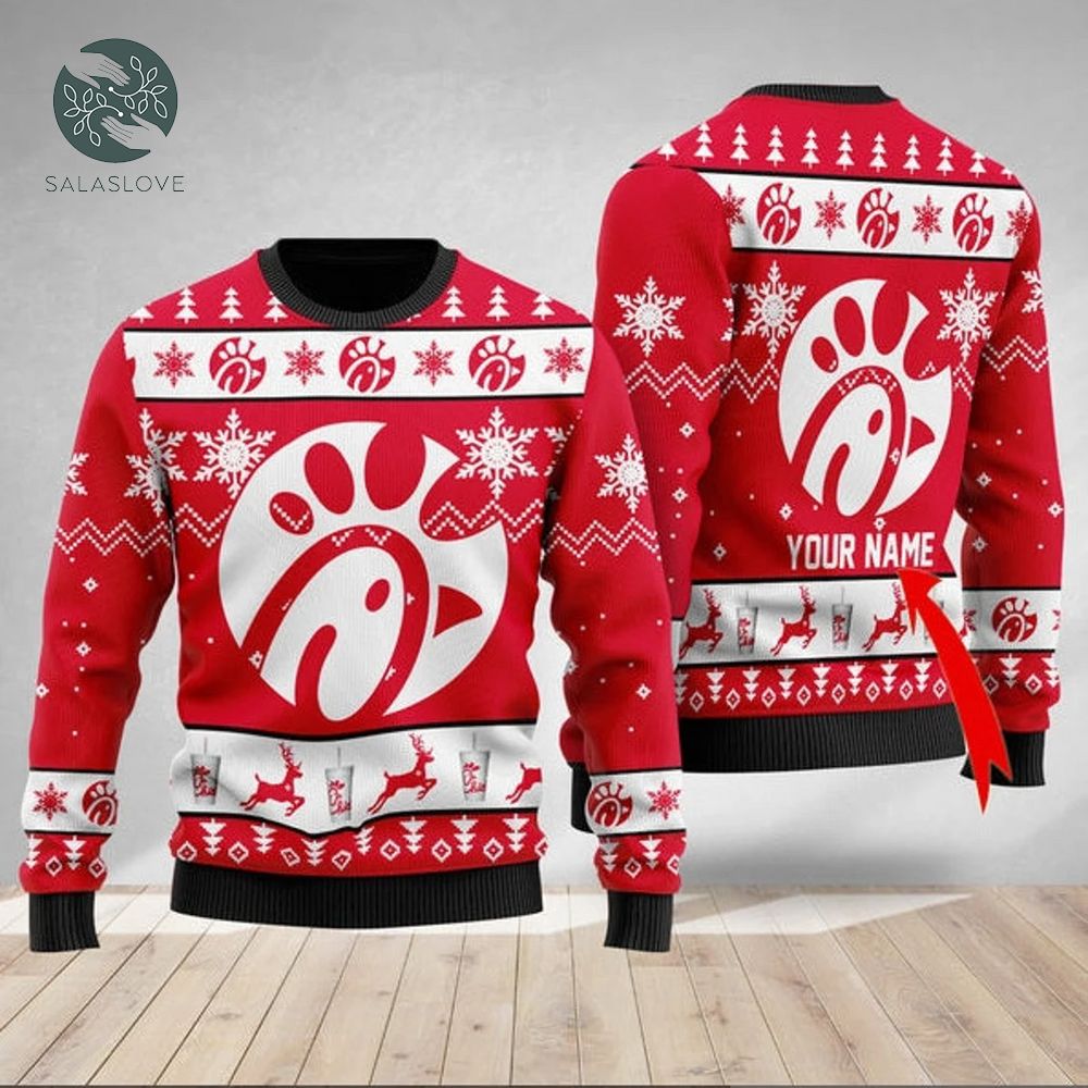 Chick-fil-A Custom Ugly Knitted Christmas Sweater

