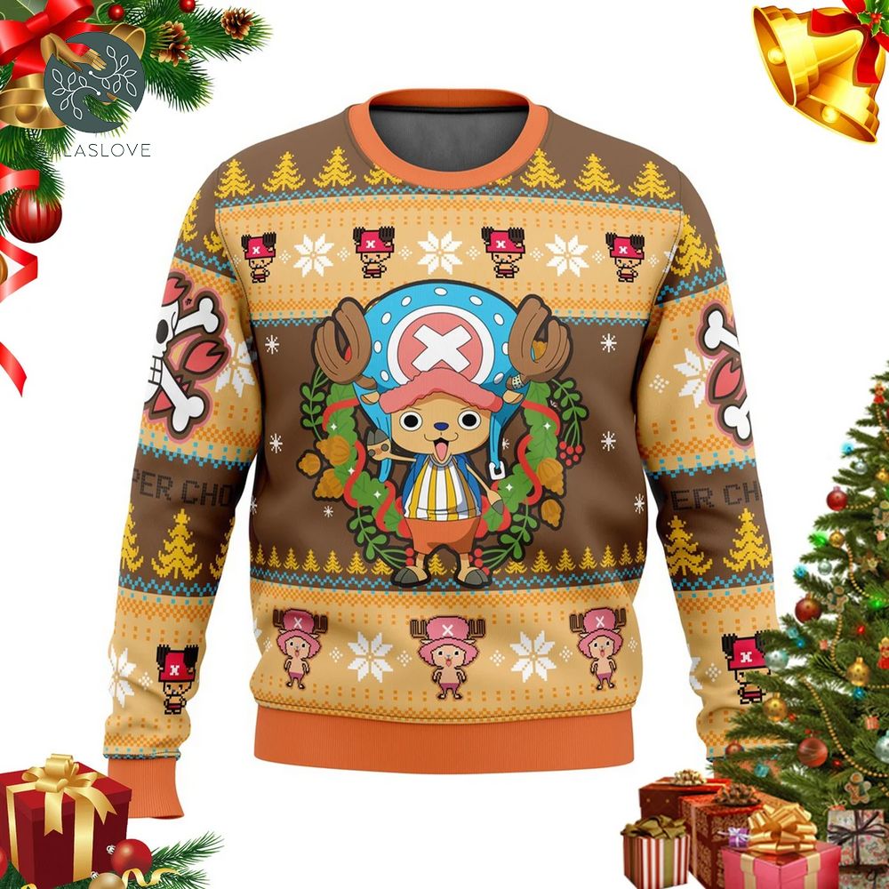 Christmas Tony Chopper One Piece Ugly Christmas Sweater
