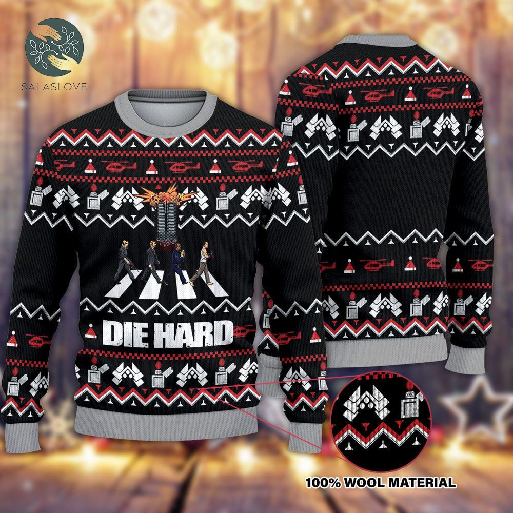 Die Hard Aber Road Ugly Christmas Sweater

