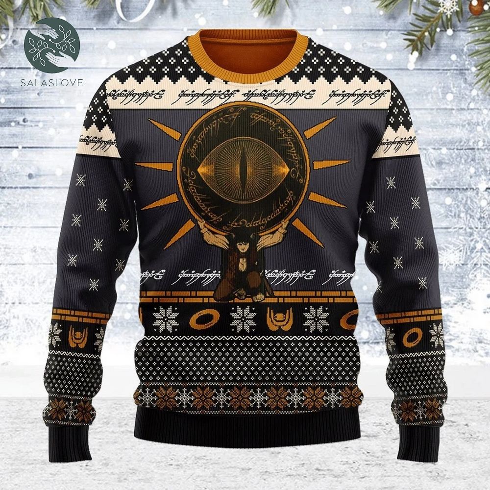 Eye of Sauron Black Knitted Sweater

