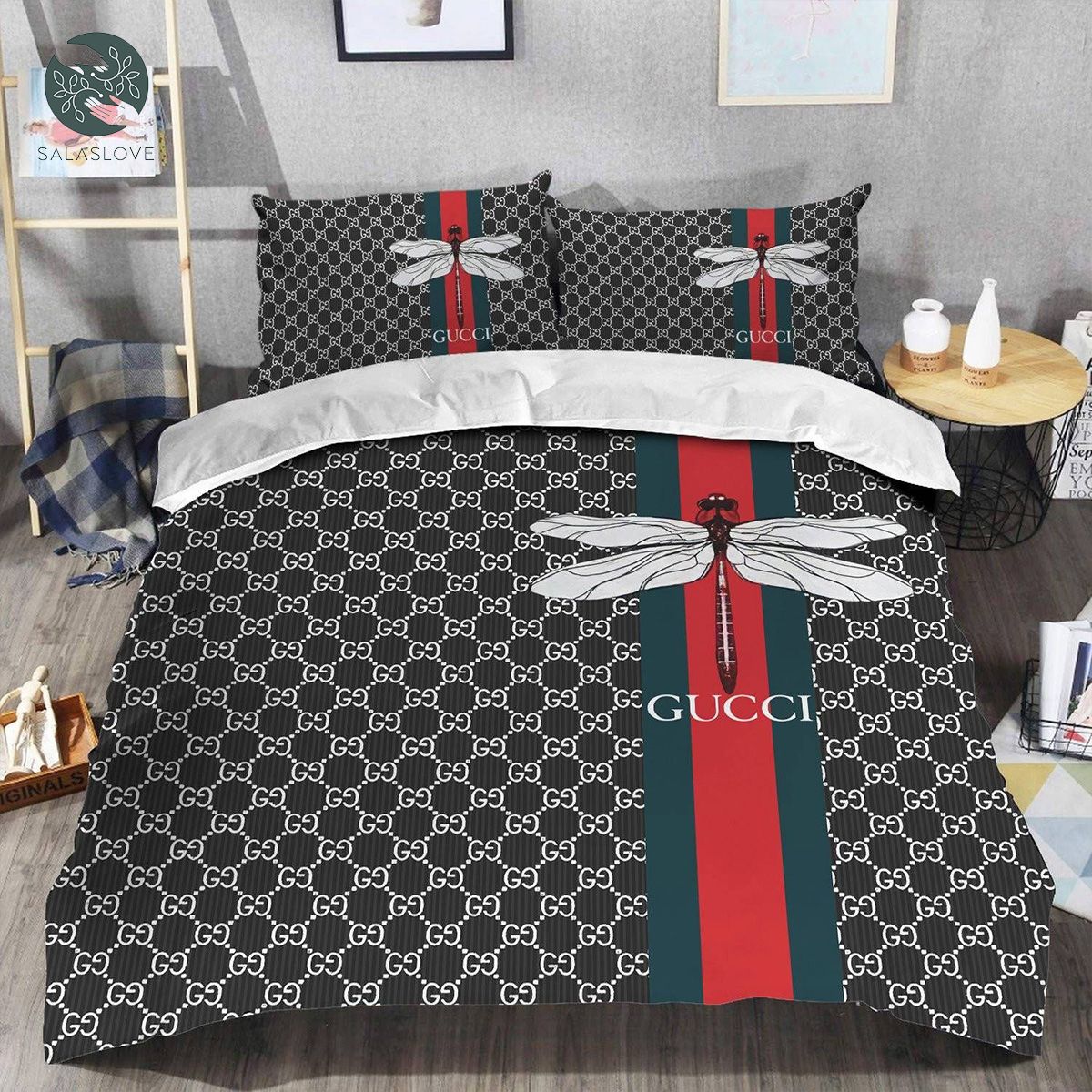 Gucci Dragonfly Luxury Brand Bedding Sets