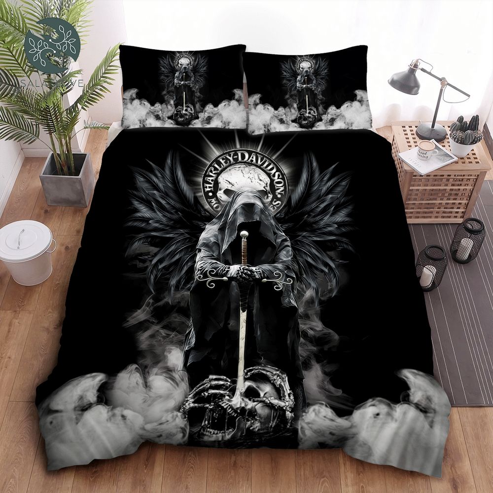 Harley Davidson Grim Reaper Bedding Set
