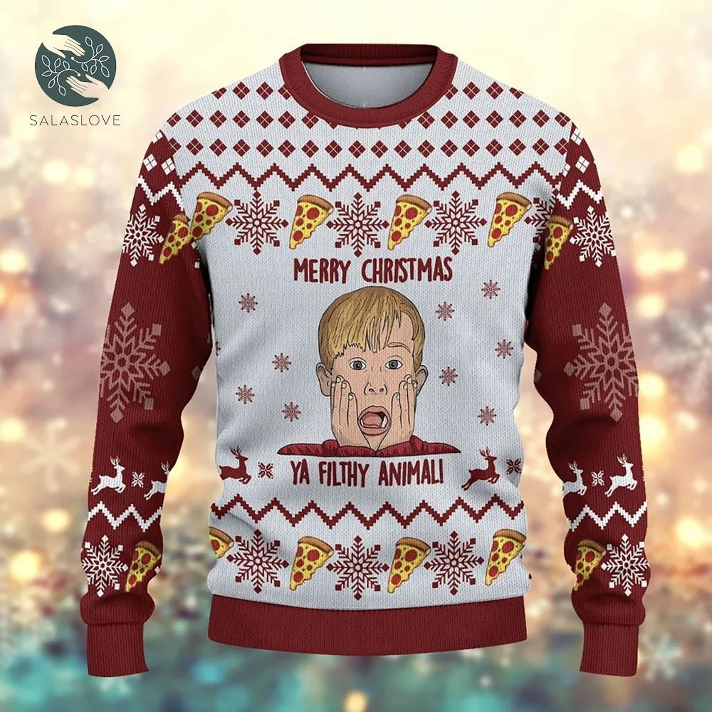 Home Alone Merry Christmas Ya Filthy Kevin Knitted Sweater

