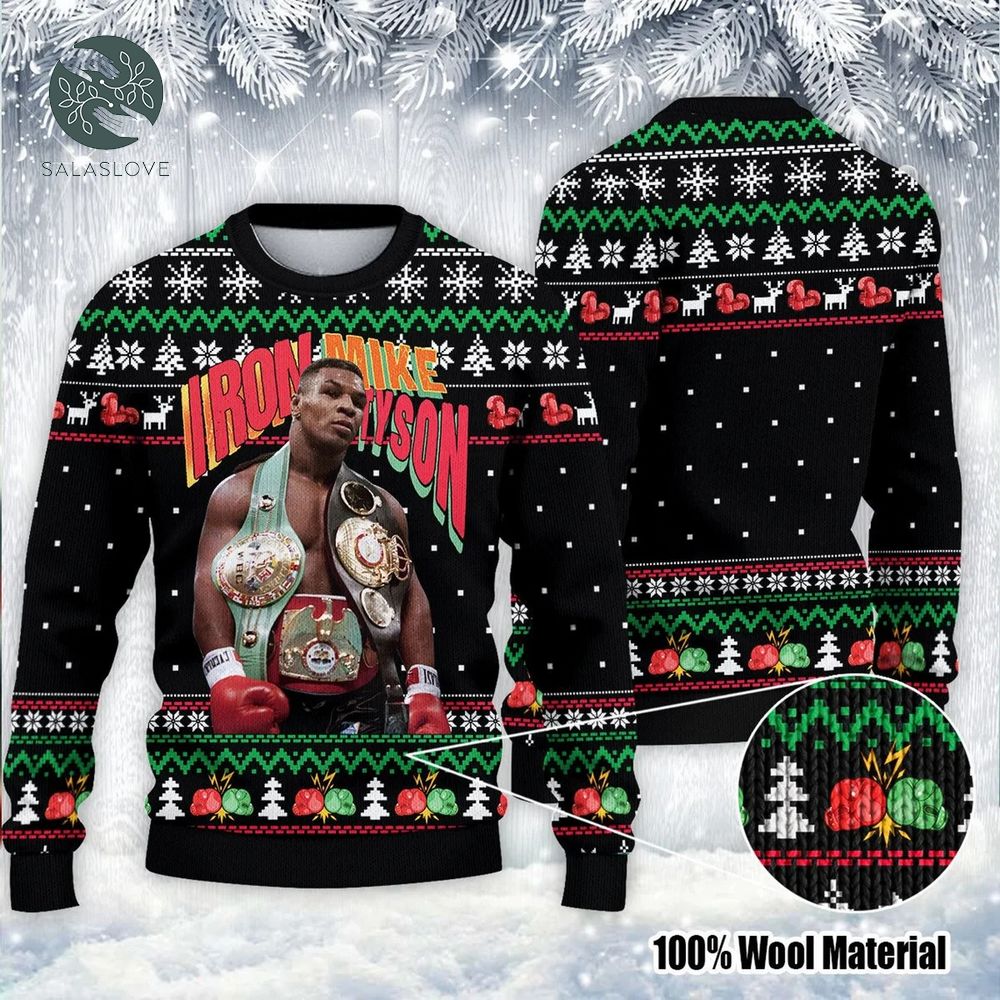 Iron Mike Tyson Vintage Ugly Christmas Sweater

