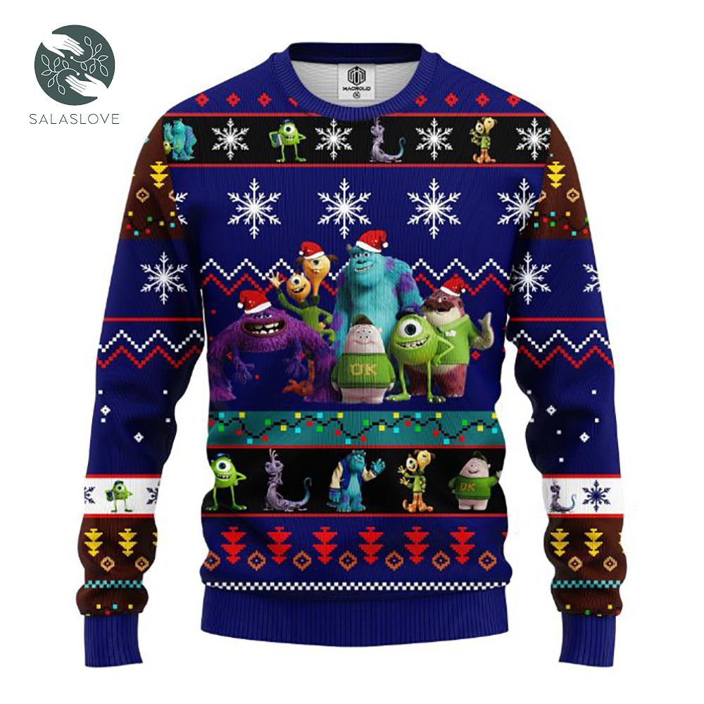 Merry Xmas Monsters University Characters Sweater
