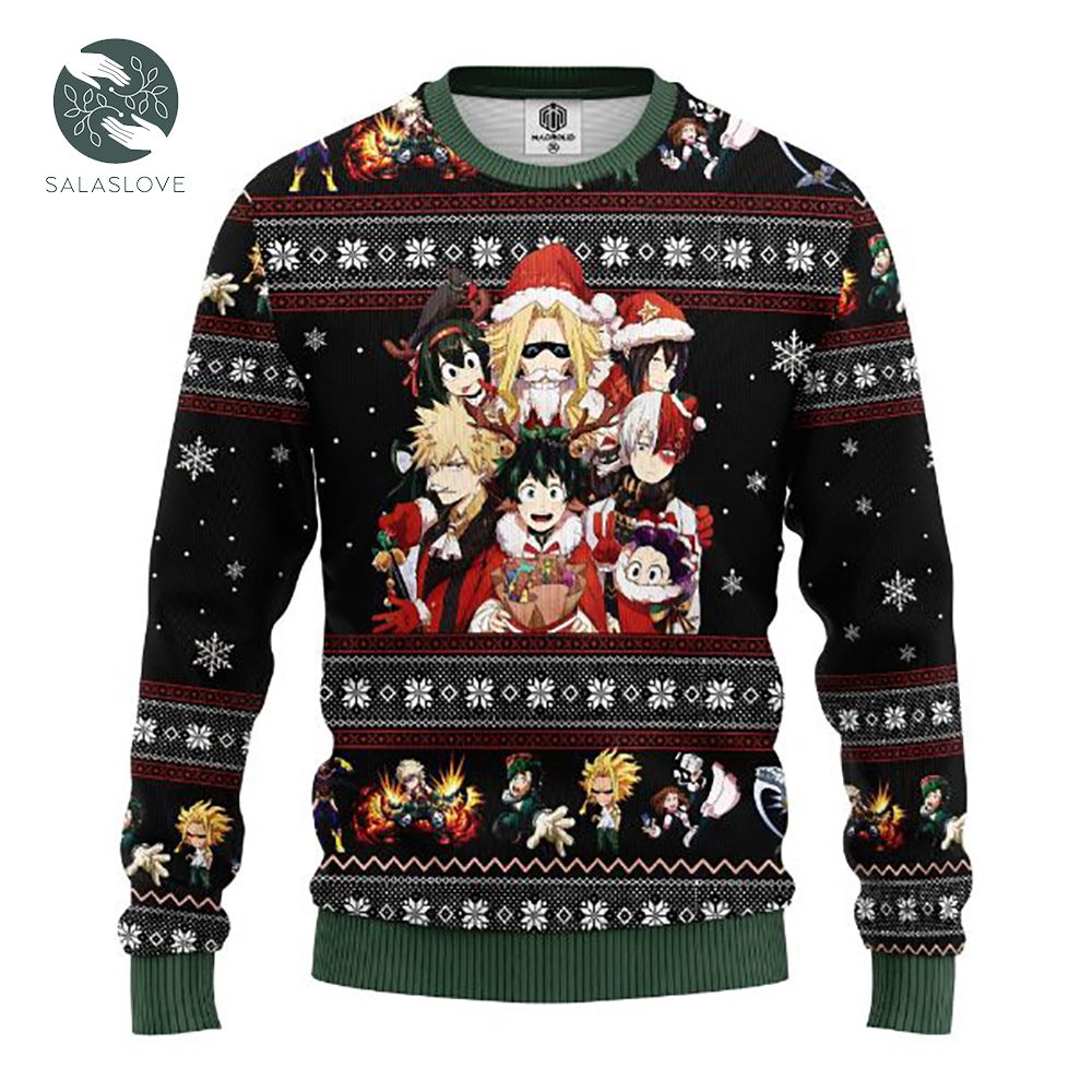 Merry Xmas My Hero Academia Anime Sweater
