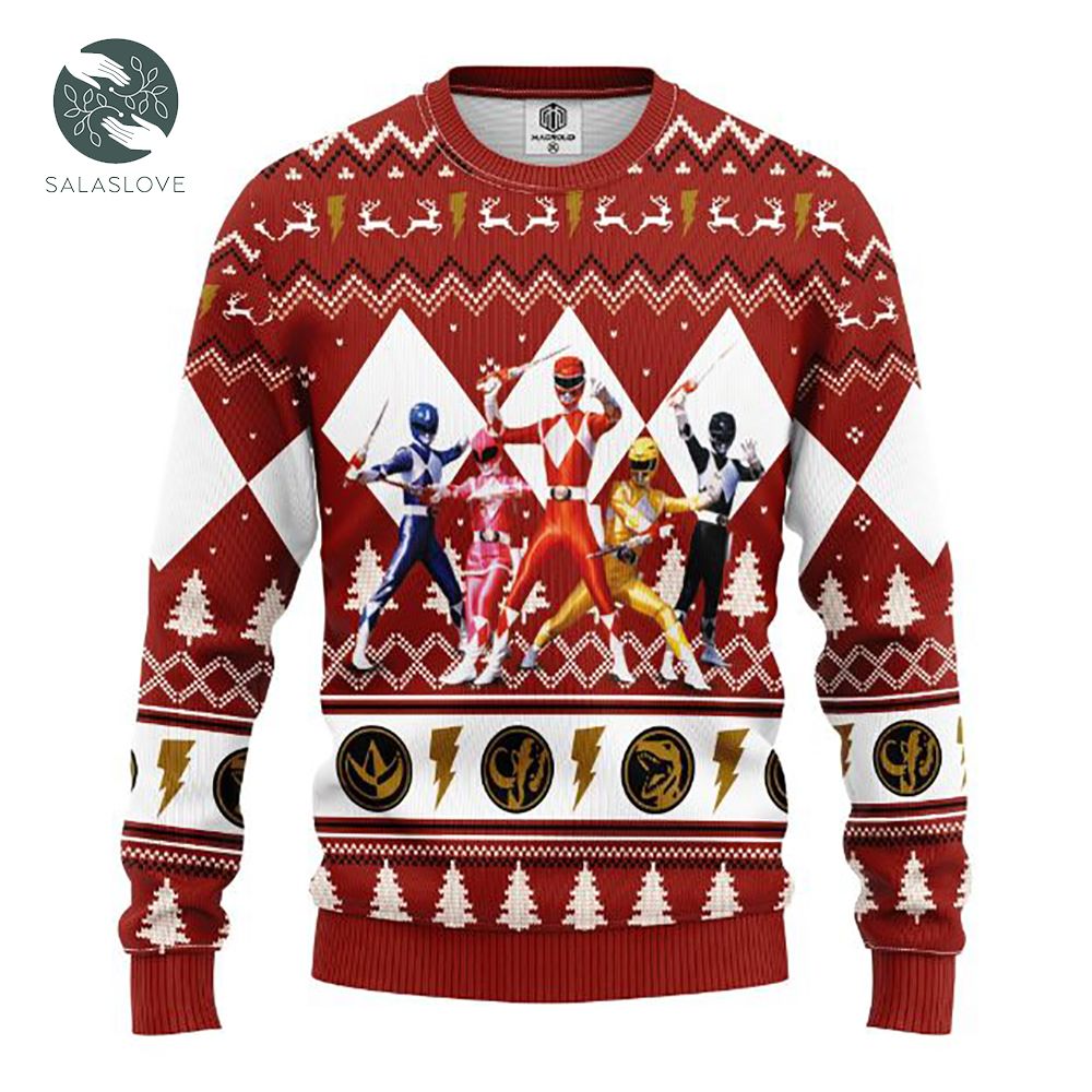 Mighty Morphin Power Rangers Christmas Sweater


