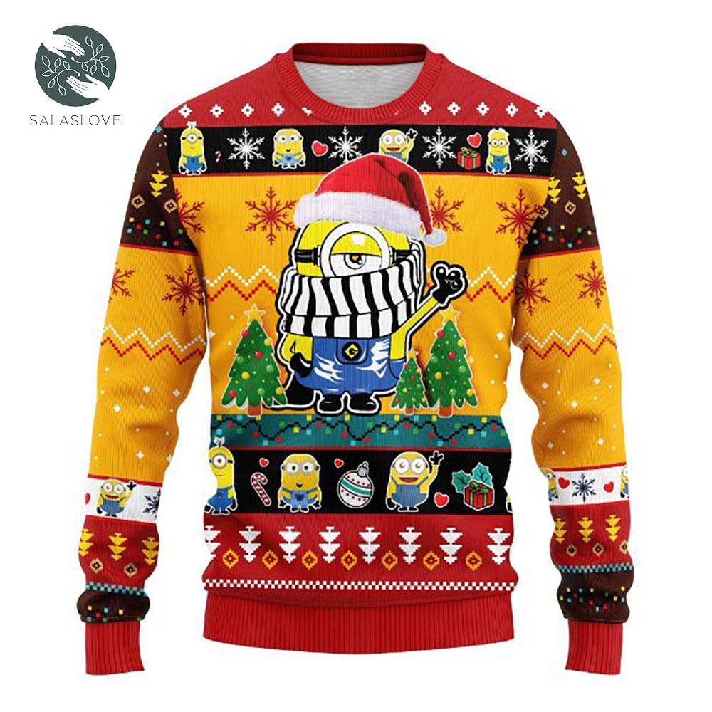 Minions Merry Christmas Ugly Wool Knitted Sweater
