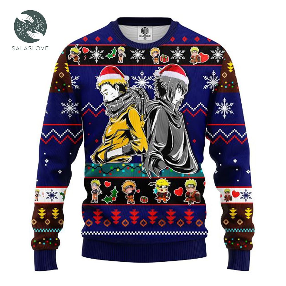 Naruto Anime Merry Xmas Gif Ugly Xmas Sweater

