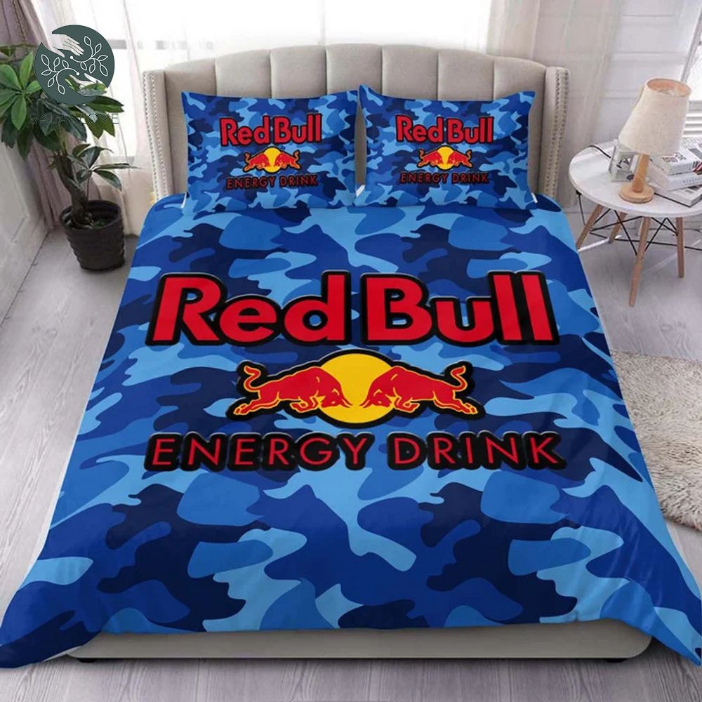 Personalized Red bull Camo All Over Printed Bedding Set