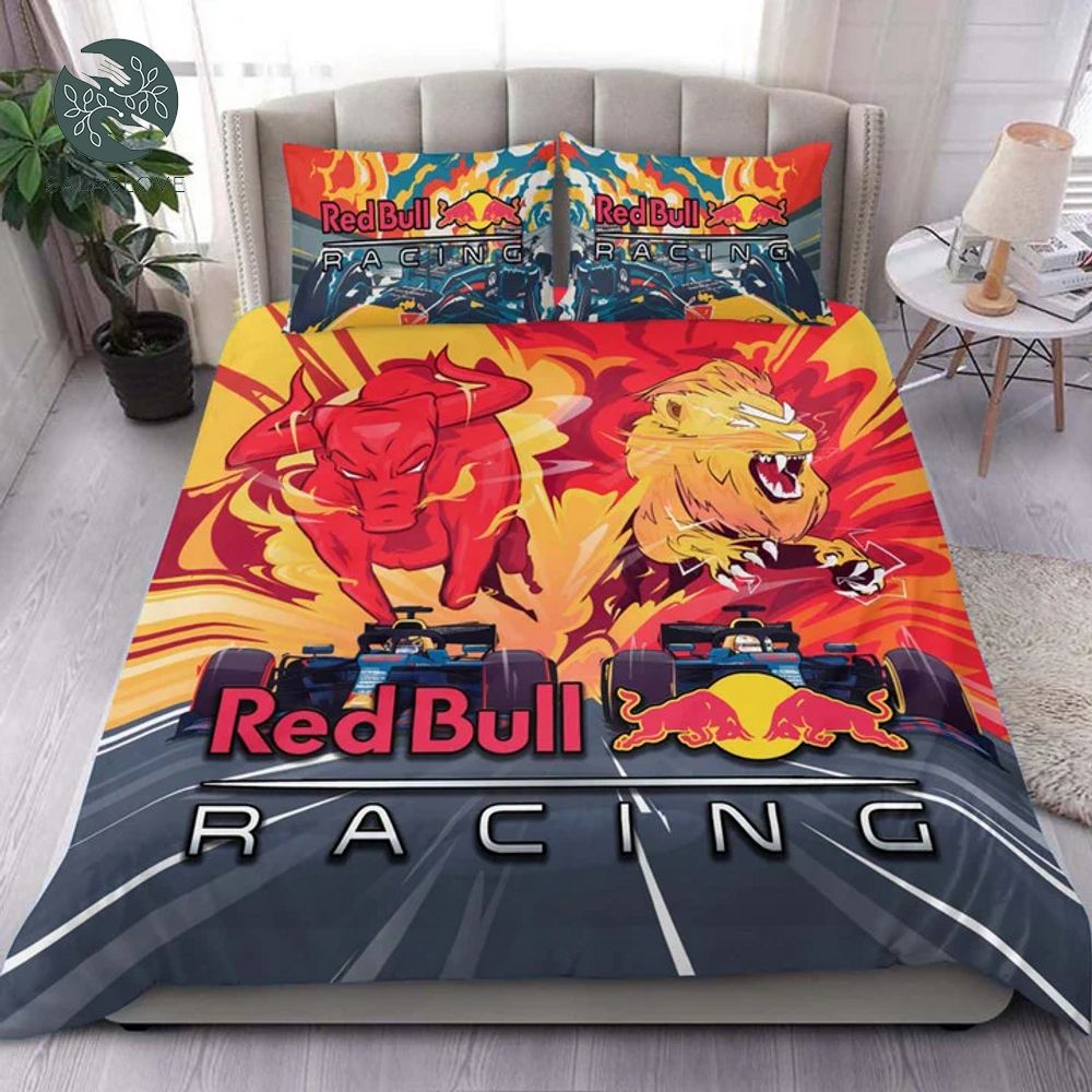 Personalized Redbull Racing Fire All Over Printed Bedding Set