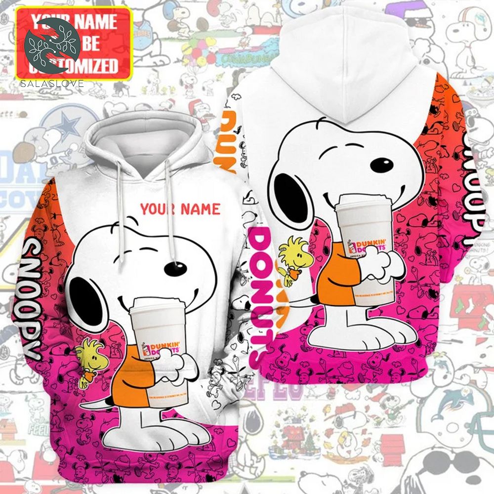 Personalized Snoopy Dunkin Donuts 3D Unisex Hoodie