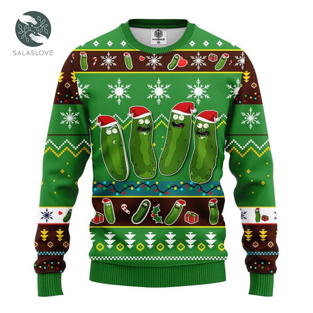 Pickle Rick And Morty Ugly Christmas Sweater
