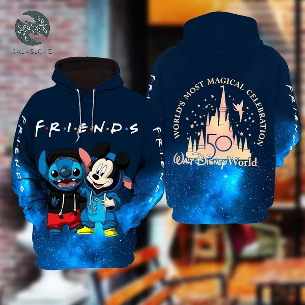 Stitch and Mickey Friends 3D Unisex Hoodie
