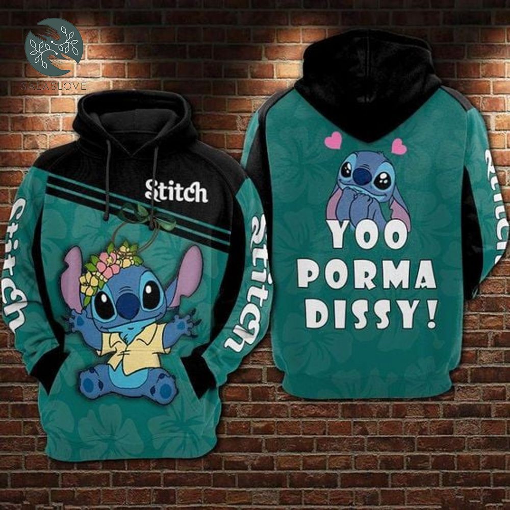 Stitch Yoo Porma Dissy Disney Cartoon 3D Hoodie