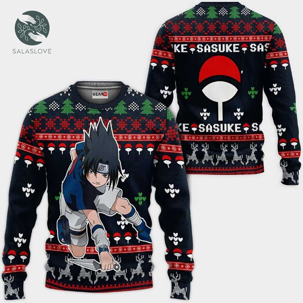 Uchiha Sasuke Naruto Anime Xmas Ugly Sweater


